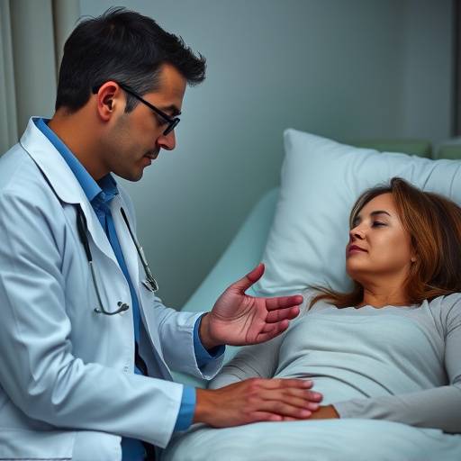 A doctor consulting with a patient about sleep issues