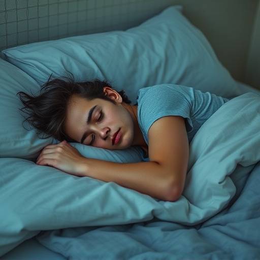 A person sleeping peacefully in a comfortable bed, representing restful sleep.
